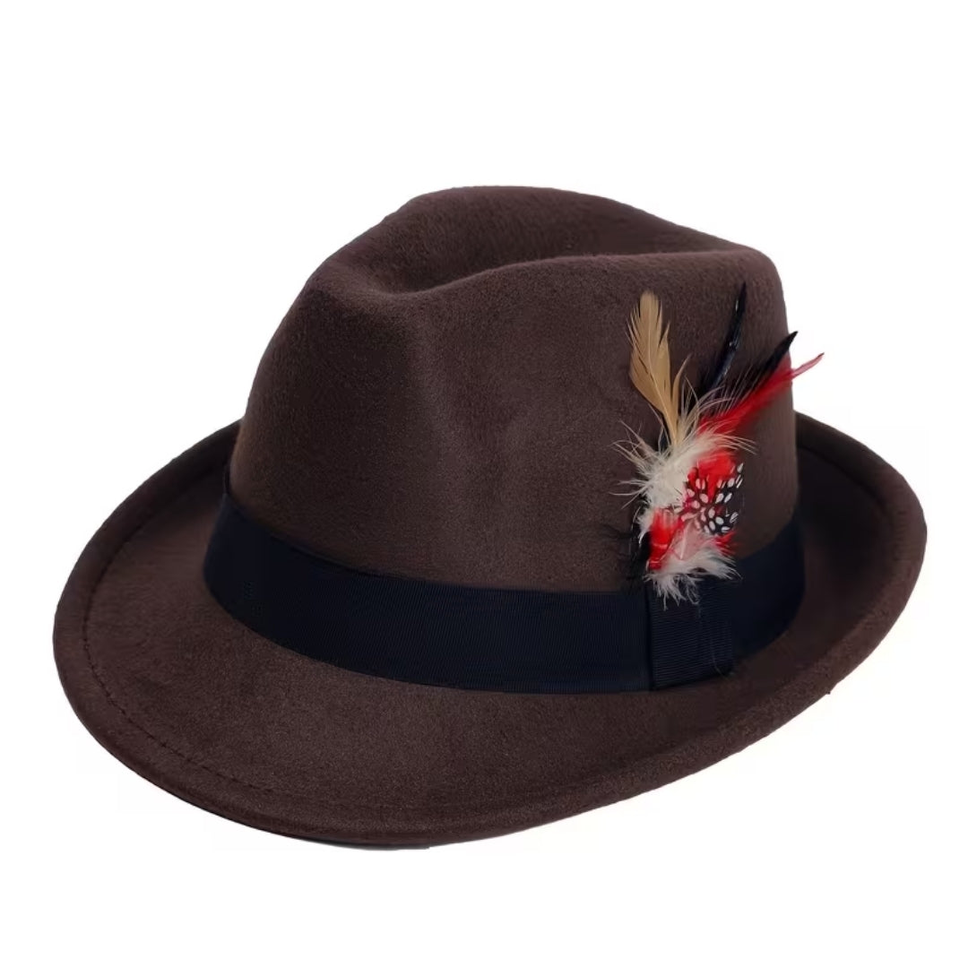 Chapeau Tyrolien pour Oktoberfest - Style Vintage avec Plume