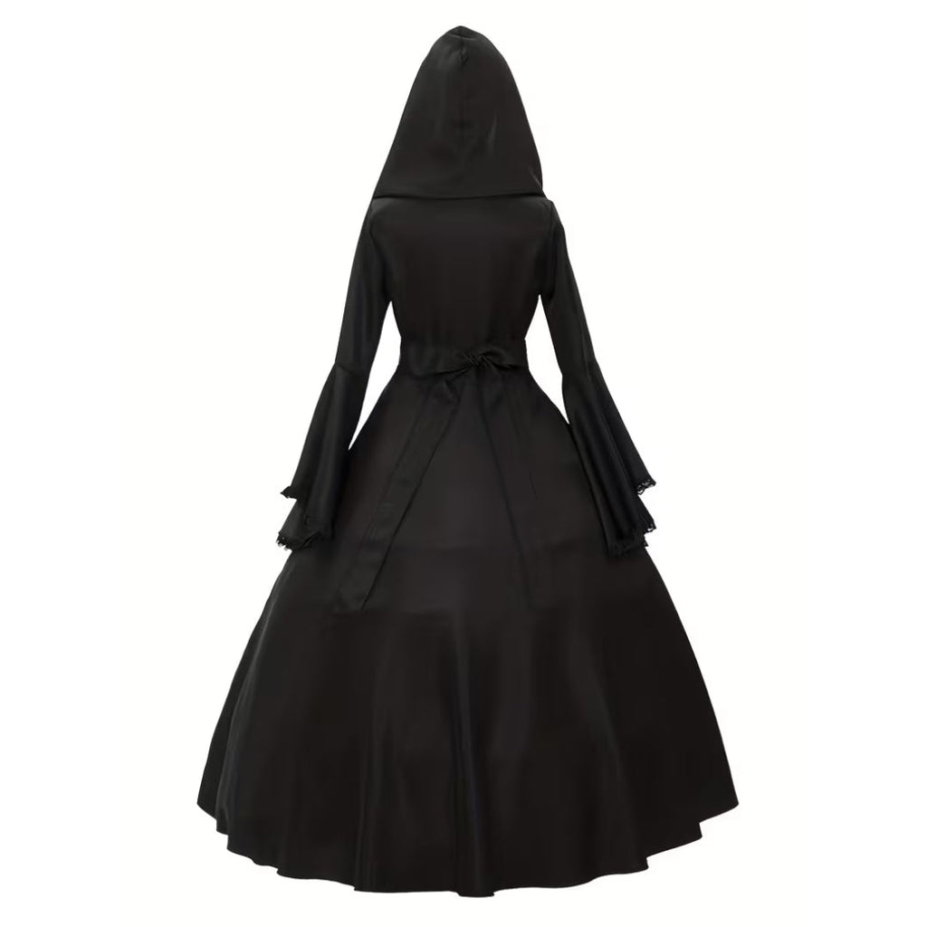 Costume de Sorcière d'Halloween - Style Gothique avec Capuche