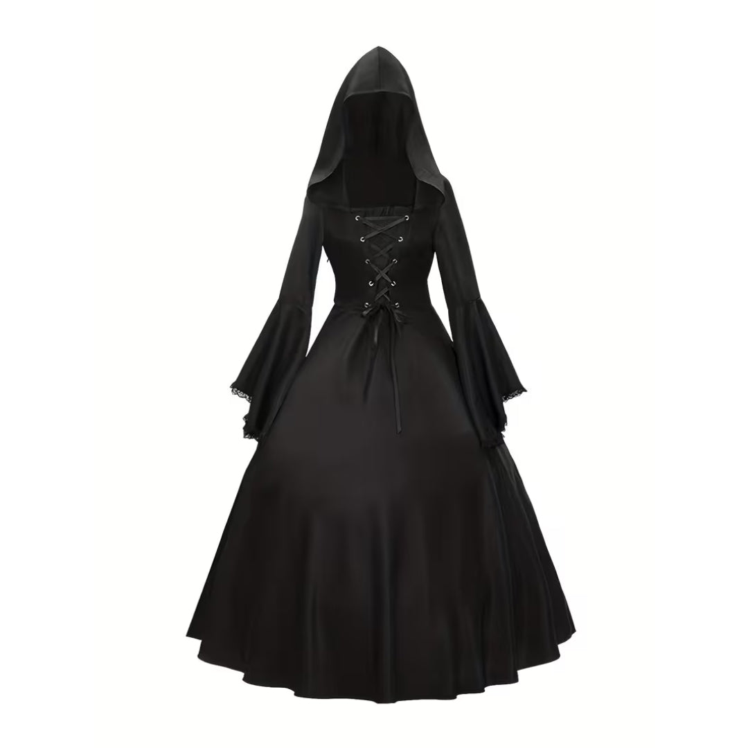 Costume de Sorcière d'Halloween - Style Gothique avec Capuche