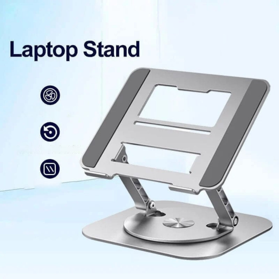Support 360° - Support Rotatif en Aluminium pour Ordinateur Portable et Tablette