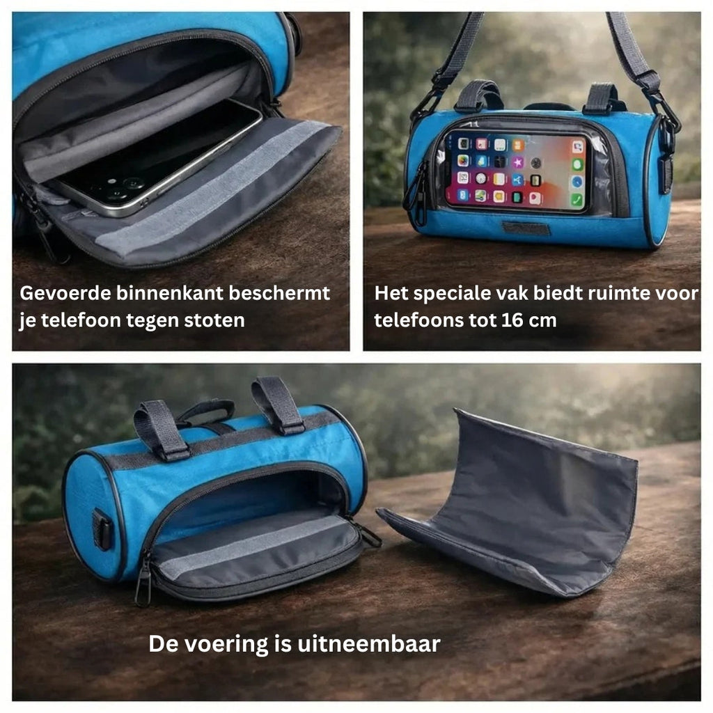Sac de guidon - Sac de vélo étanche avec écran tactile - RideMate