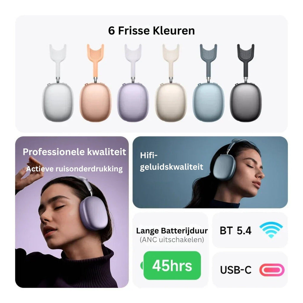 Casque Pro - Casque Sans Fil ANC avec Longue Durée de Batterie