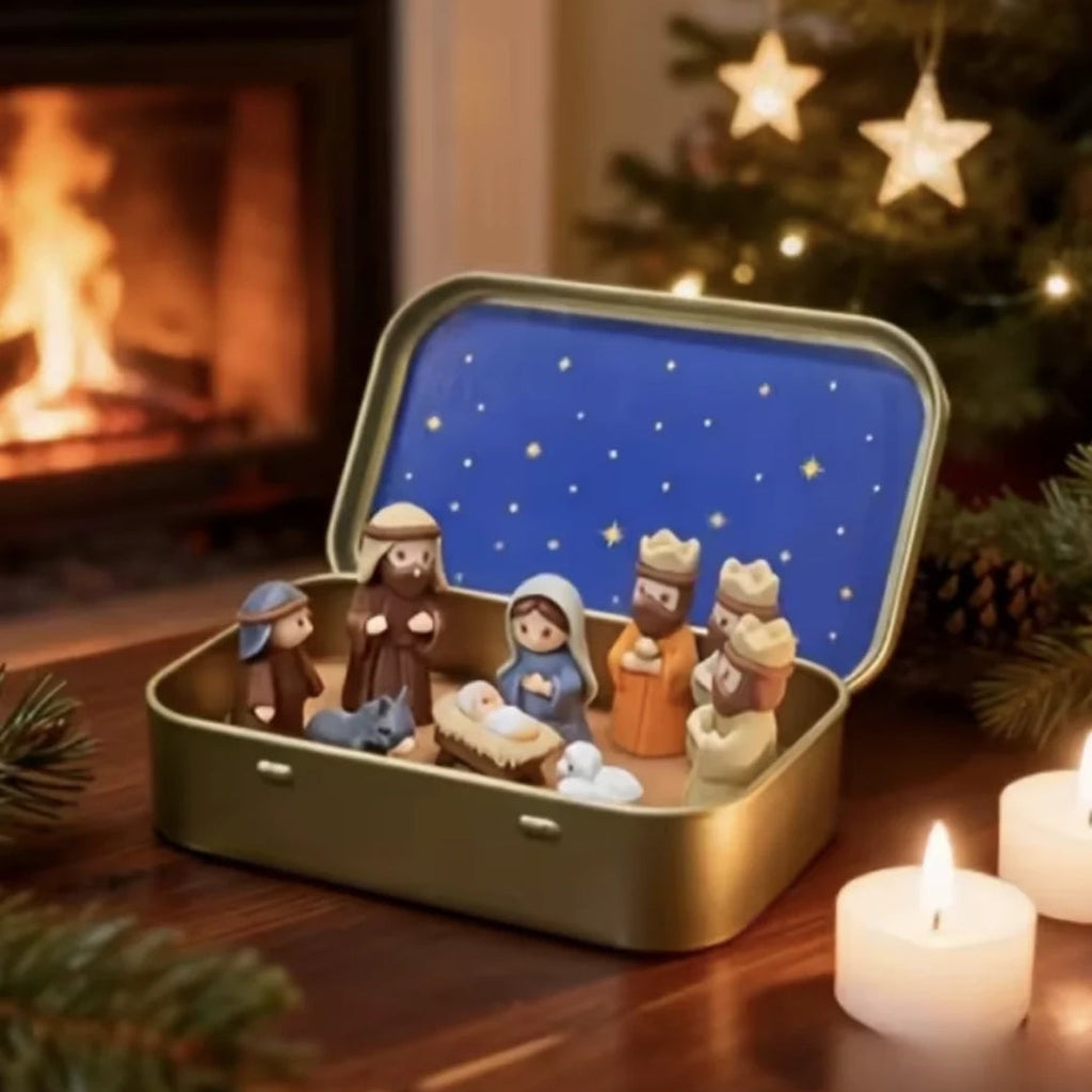 HolyGift - Crèche de Noël dans une Boîte Élégante