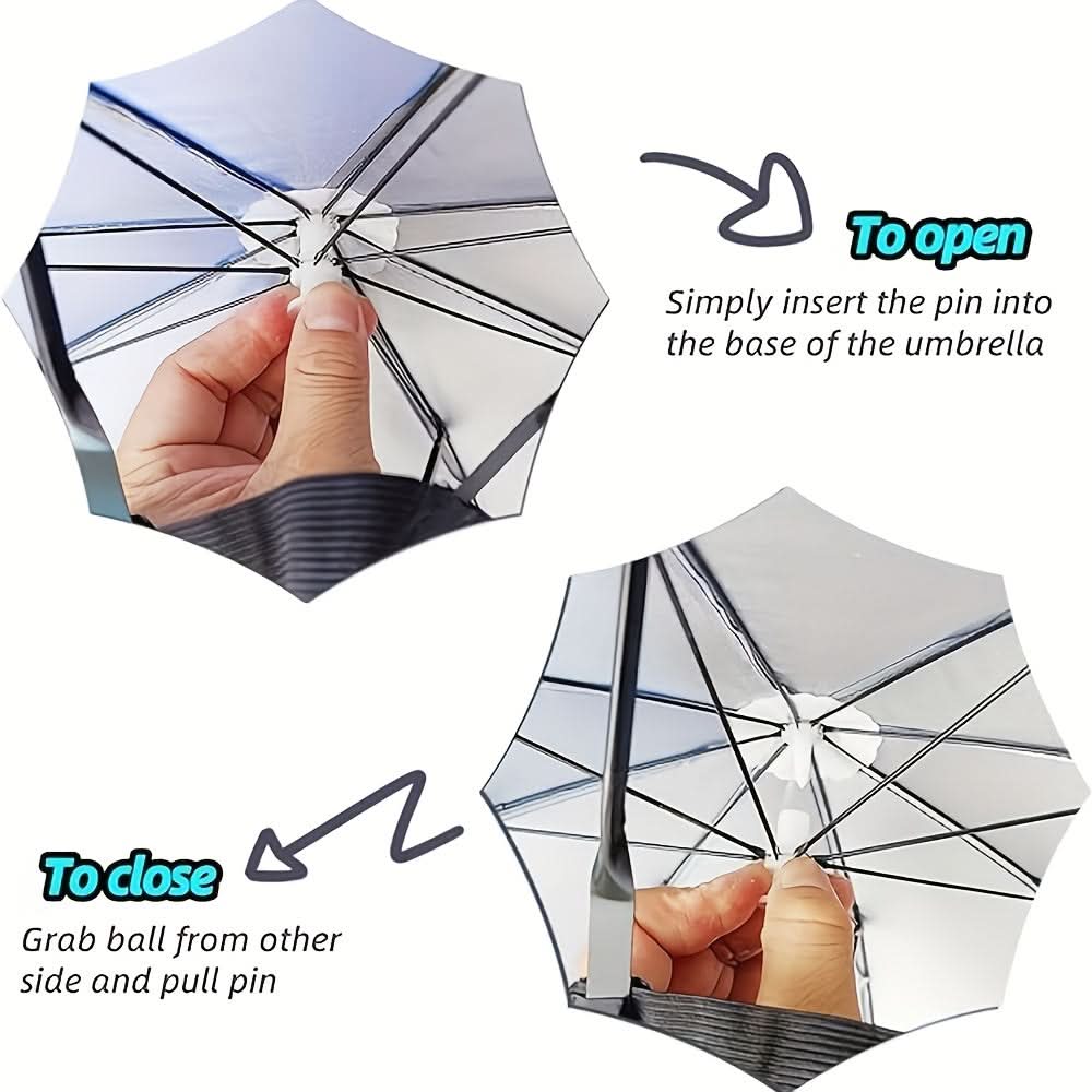 Chapeau Parapluie de Protection Solaire Mains Libres – Design Léger pour l'Extérieur