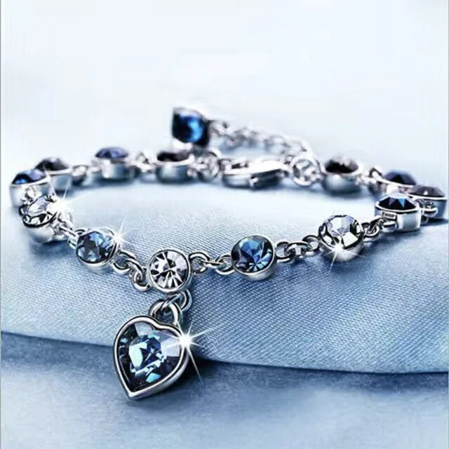 Bracelet en cristal du cœur de l'océan
