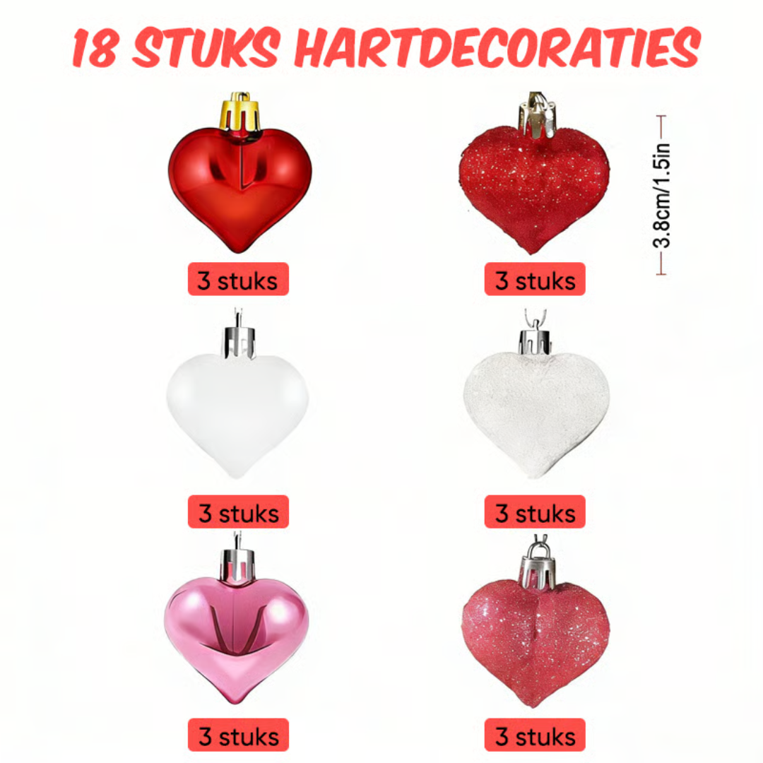 Love Tree™ – Arbre en bouleau LED avec 18 ornements en forme de cœur