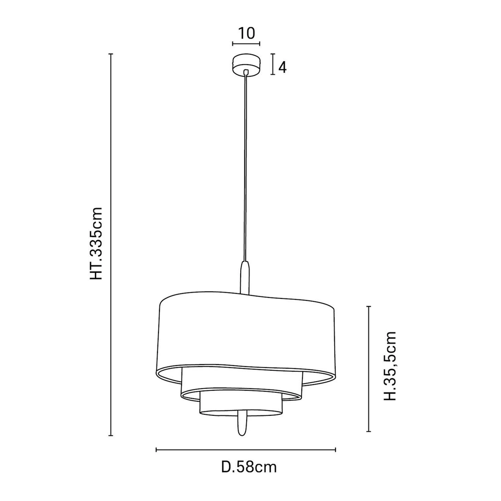 Suspension en Tissu pour Salon & Table à Manger | Lampe de Plafond Design dans le Style Japandi