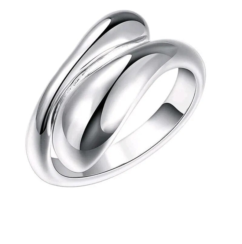 Ensemble de bijoux en quatre parties avec gouttes d'eau en argent S925