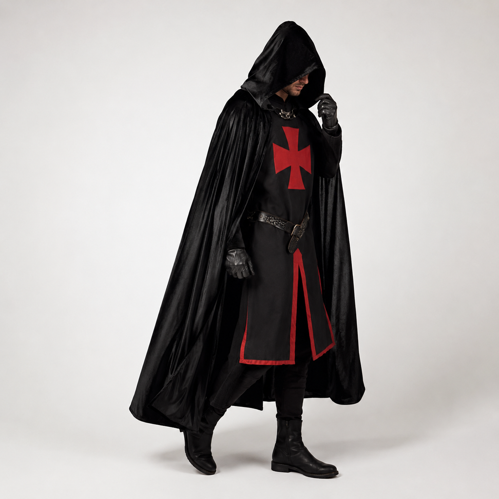 Costume de Chevalier Médiéval | Design de Tunique et de Cape Classique pour Événements Thématiques