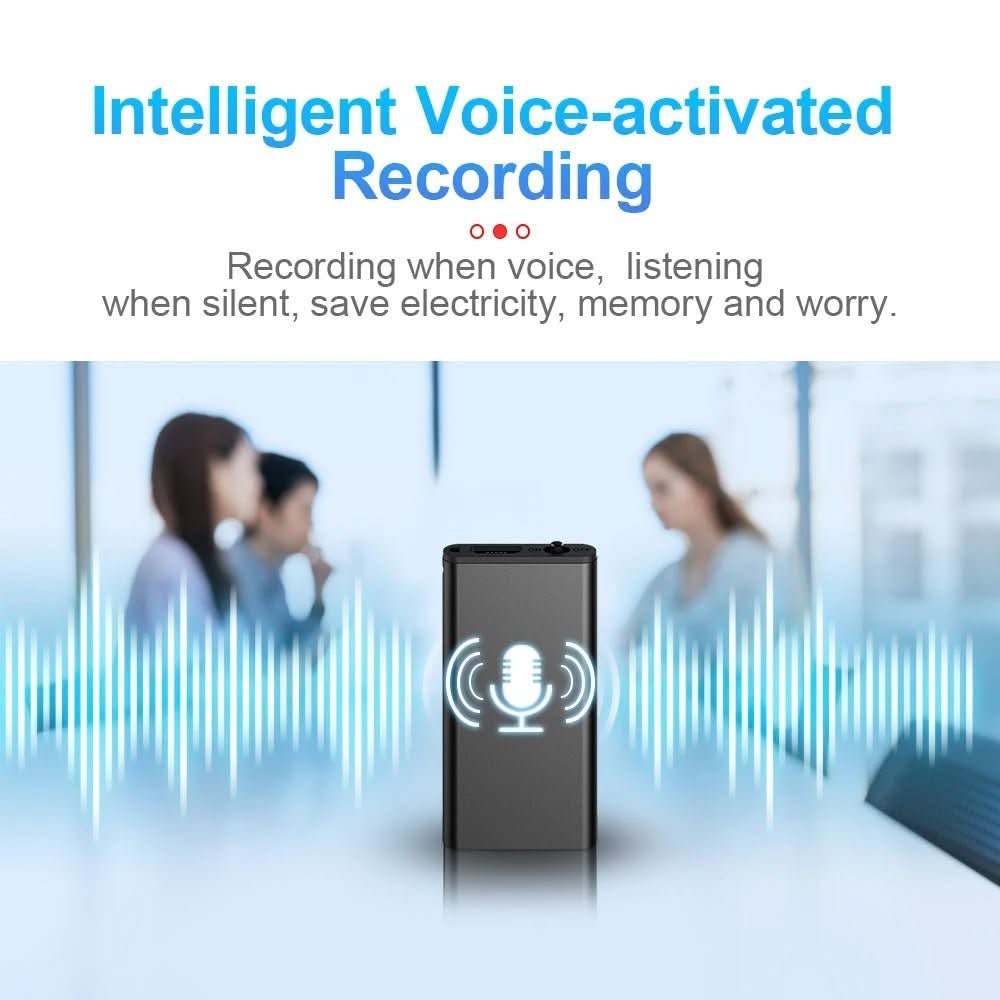 VOICENOTE Mini – Dictaphone ultraléger avec activation vocale et 32 Go de mémoire