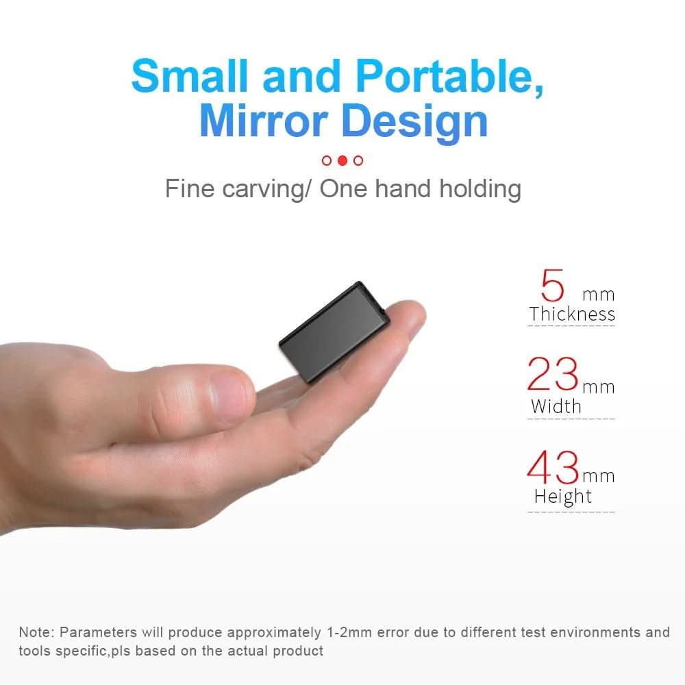 VOICENOTE Mini – Dictaphone ultraléger avec activation vocale et 32 Go de mémoire