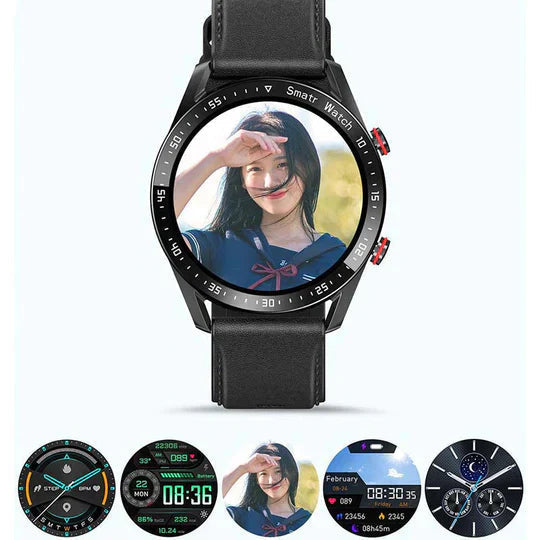 Montre de santé multifonctionnelle avec moniteur de fréquence cardiaque et mesure de la pression artérielle – Montre intelligente étanche avec batterie rechargeable | Sansoti