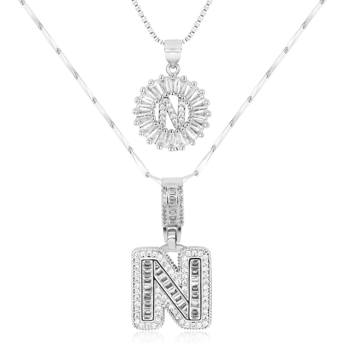 Collier GemLetter - Pendentif Initial avec Finition Luxe