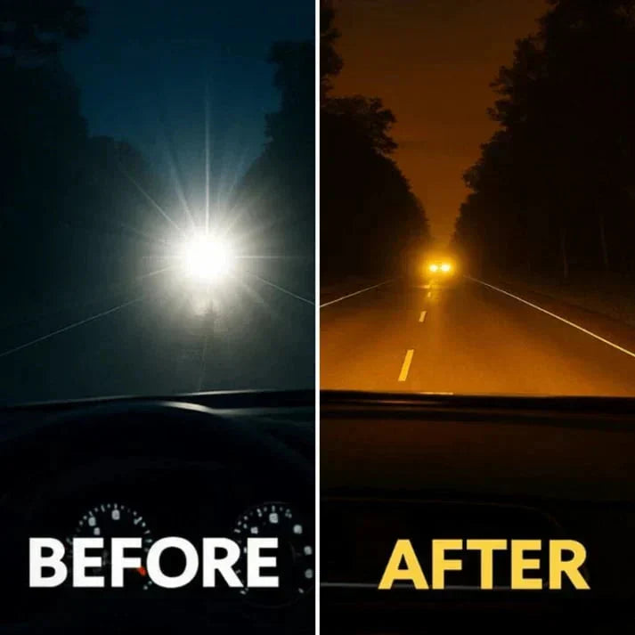 Lunettes de conduite de nuit | Protection contre l'éblouissement | Bloque complètement la lumière latérale