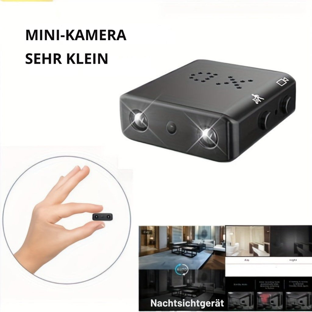 Ultra-compacte Mini Caméra Full HD - Vision nocturne & Détection de mouvement