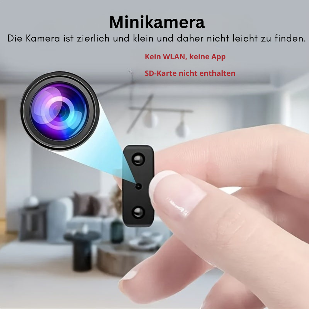 Ultra-compacte Mini Caméra Full HD - Vision nocturne & Détection de mouvement