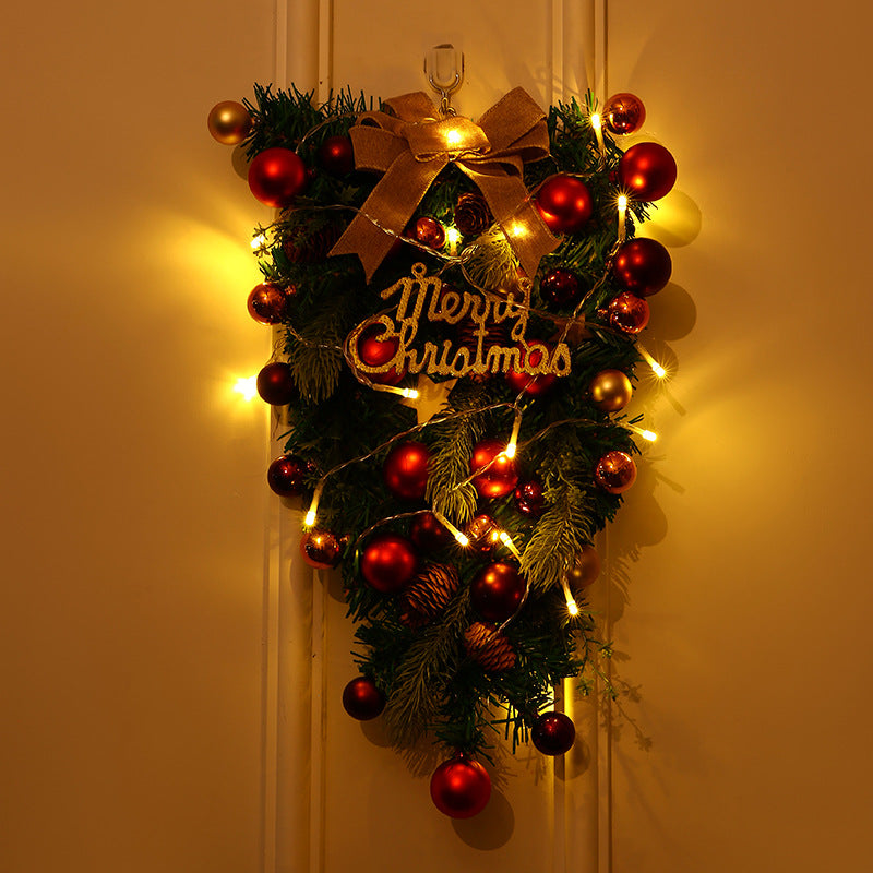 Couronne de Noël Festive – Décoration de Noël pour Porte et Mur