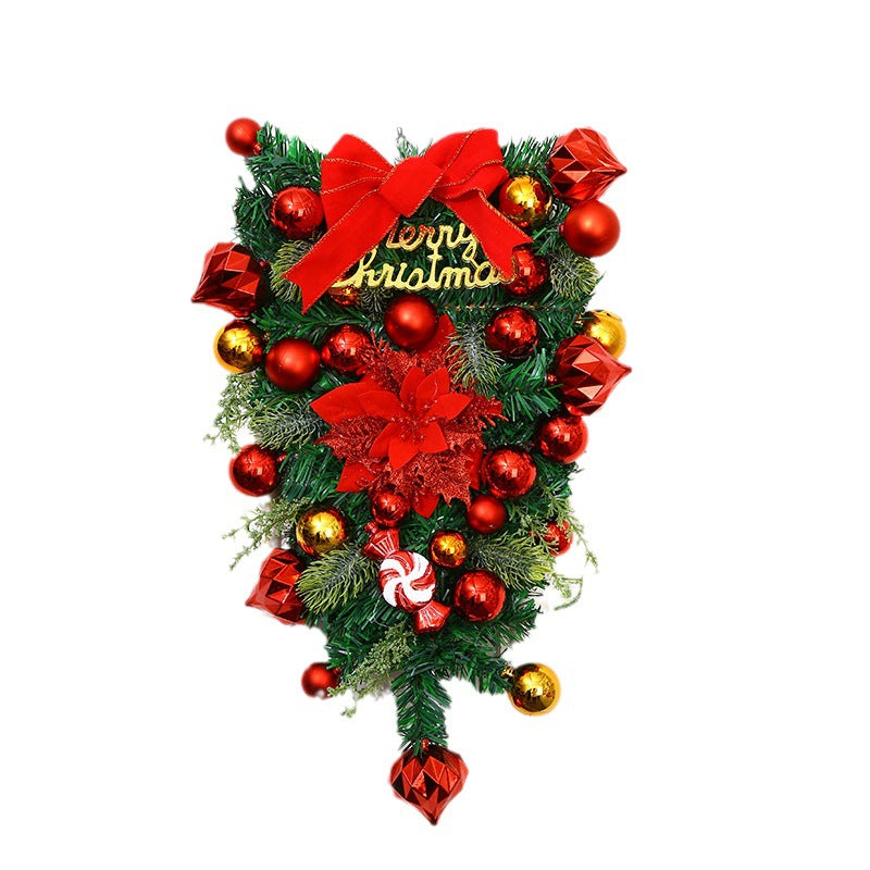 Couronne de Noël Festive – Décoration de Noël pour Porte et Mur