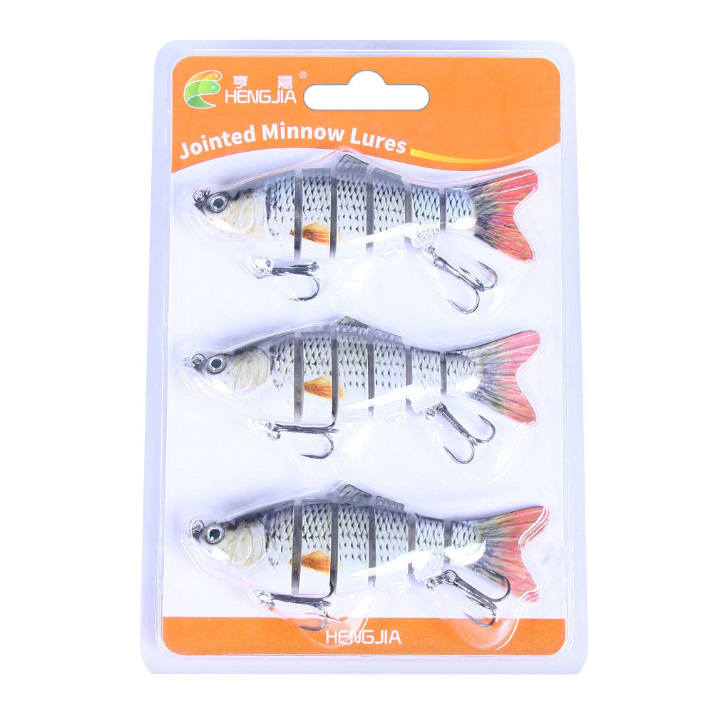 Leurre de pêche réaliste à 6 segments
