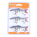 Leurre de pêche réaliste à 6 segments