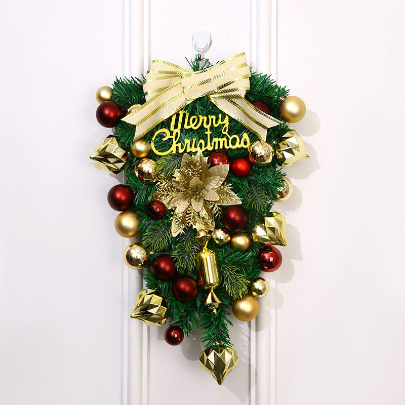 Couronne de Noël Festive – Décoration de Noël pour Porte et Mur