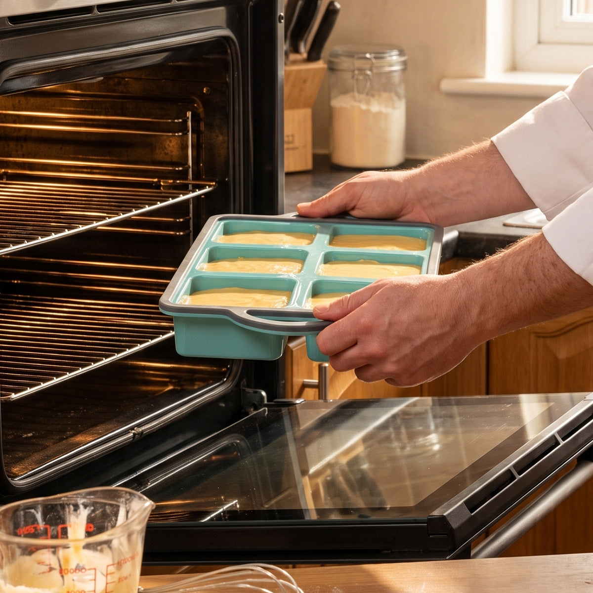 Moule à Gâteau en Silicone Multifonctionnel avec Poignées – Moule Flexible pour Gâteaux et Pâtisseries