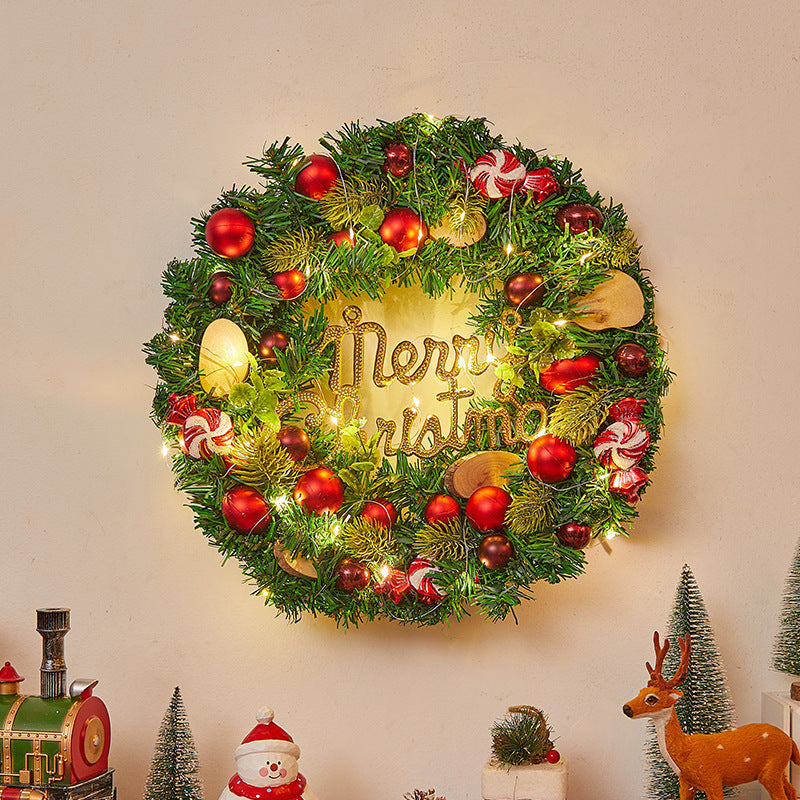 Couronne de Noël lumineuse avec éclairage LED – Décoration festive de Noël