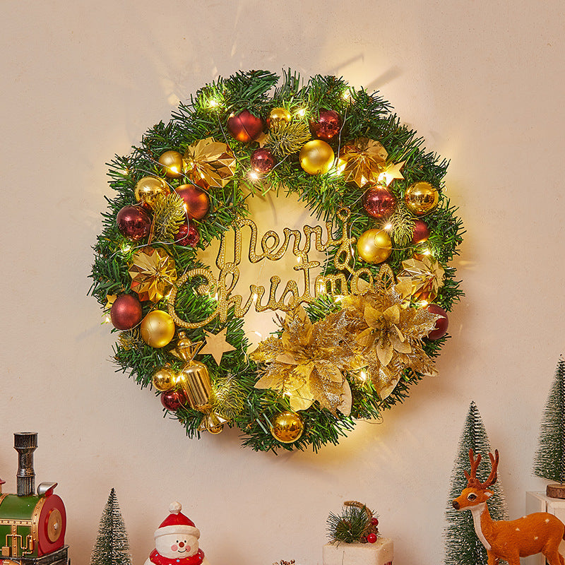 Couronne de Noël lumineuse avec éclairage LED – Décoration festive de Noël