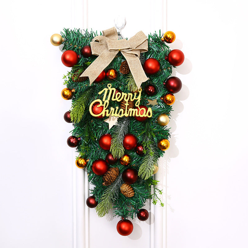 Couronne de Noël Festive – Décoration de Noël pour Porte et Mur
