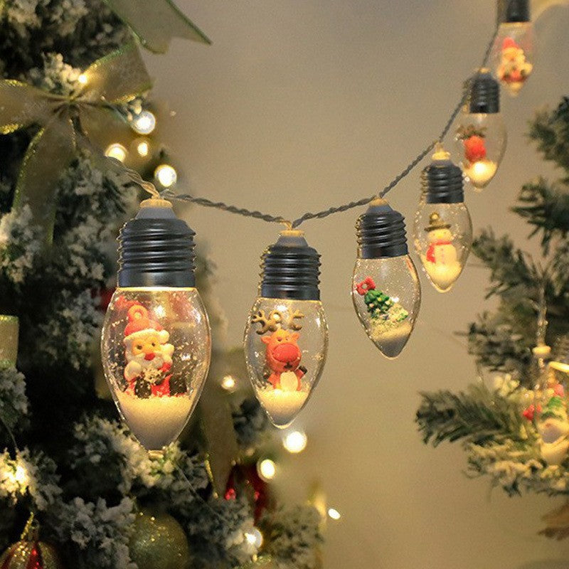 Éclairage LED de Noël avec Figurines de Noël – Guirlande Lumineuse Décorative pour le Sapin