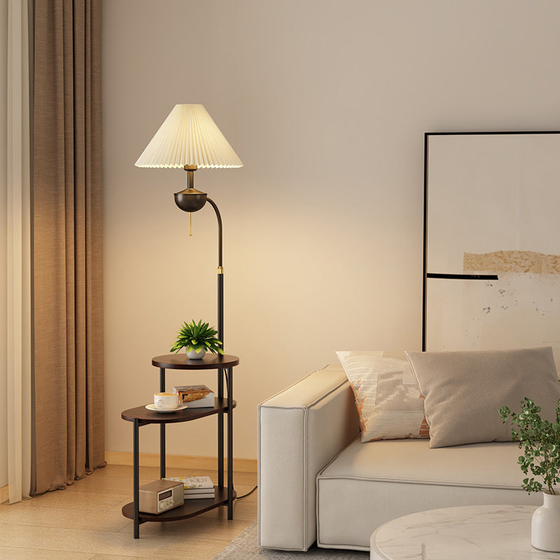Lampadaire avec Table d'Appoint – Lampe Design Économisant de l'Espace pour le Salon