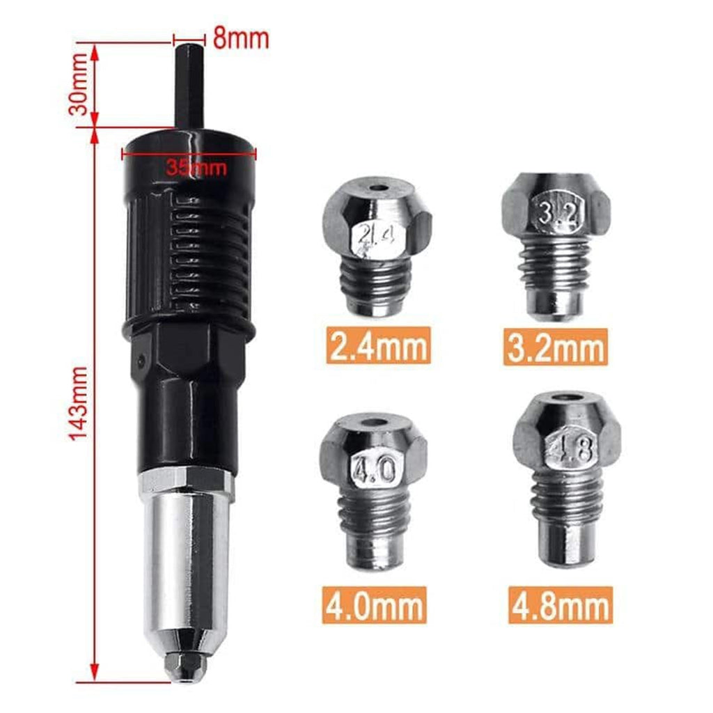 RivetAdapter - Kit d'Adaptateur de Pistolet à Rivets Professionnel