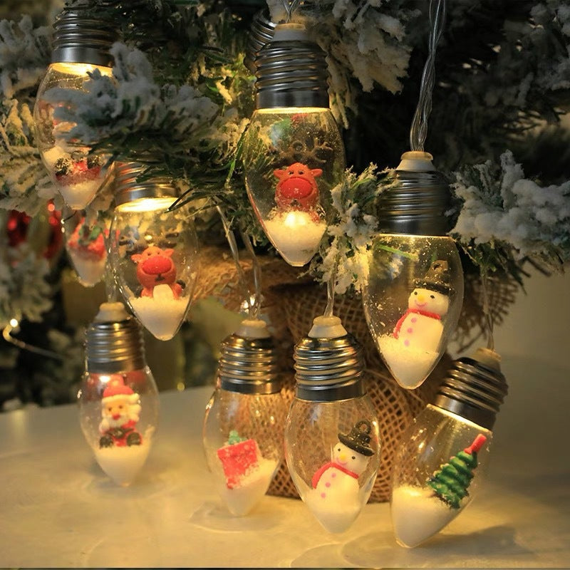 Éclairage LED de Noël avec Figurines de Noël – Guirlande Lumineuse Décorative pour le Sapin