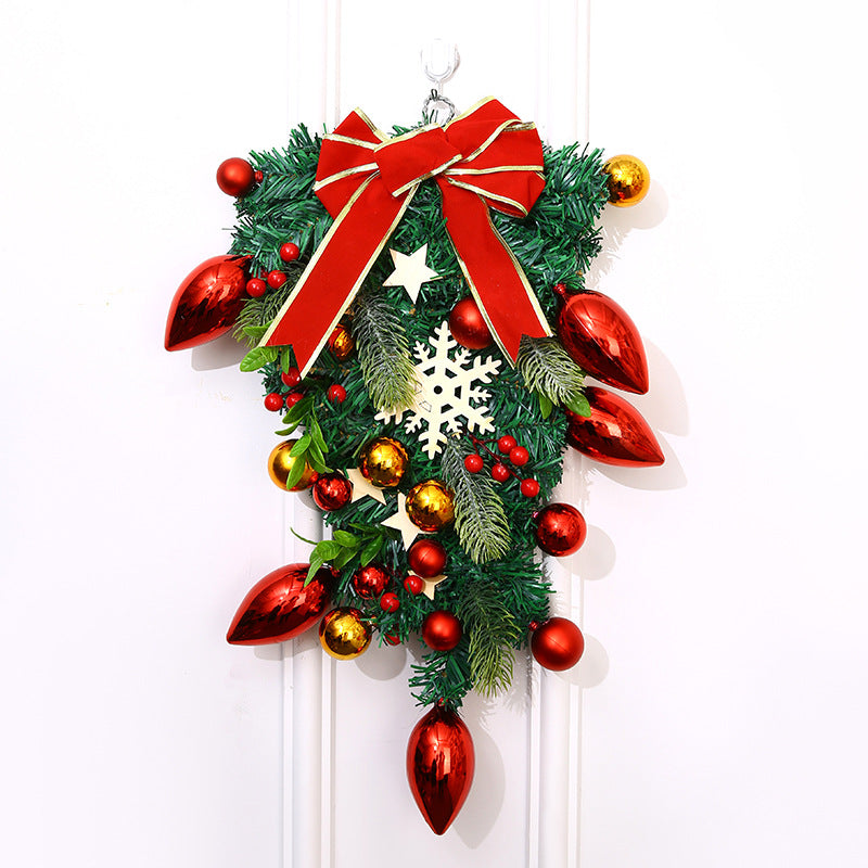 Couronne de Noël Festive – Décoration de Noël pour Porte et Mur