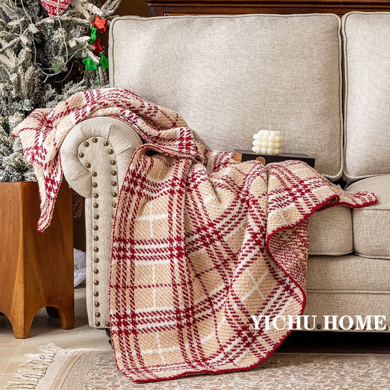 Plaid à Carreaux – Couverture Douce et Chaleureuse