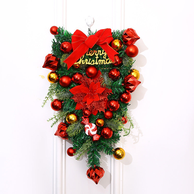 Couronne de Noël Festive – Décoration de Noël pour Porte et Mur