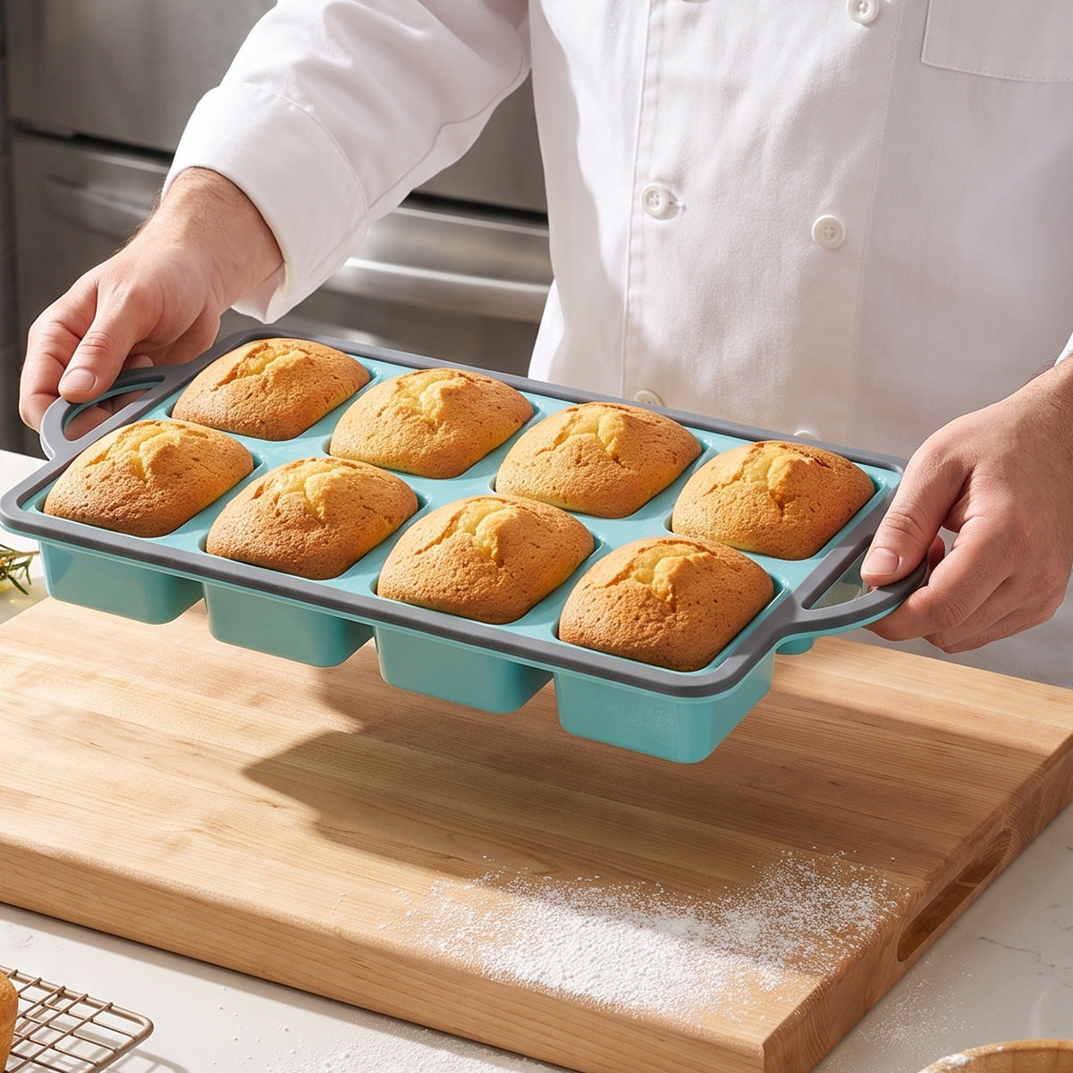 Moule à Gâteau en Silicone Multifonctionnel avec Poignées – Moule Flexible pour Gâteaux et Pâtisseries