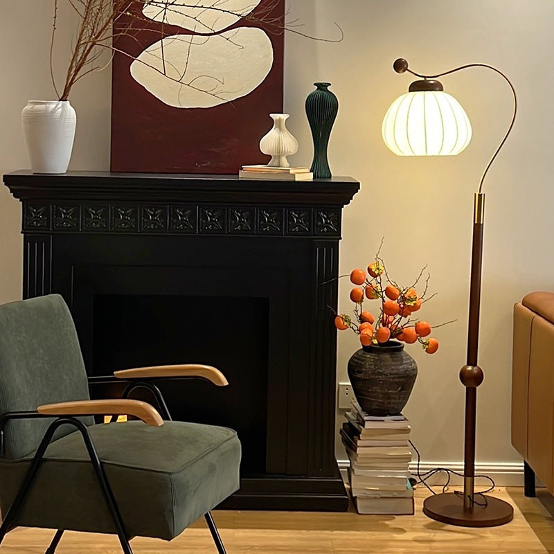 Lampe sur Pied Courbée avec Abat-jour Réglable – Lampe de Design Moderne
