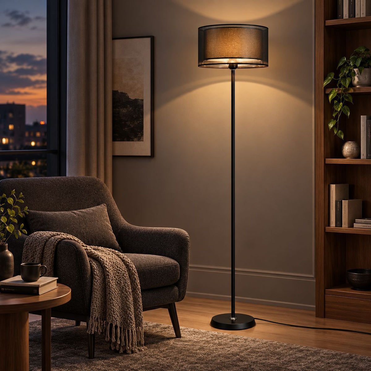Lampe sur pied LED moderne et minimaliste