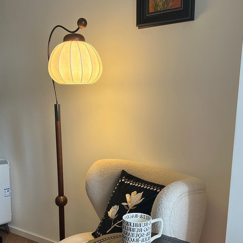 Lampe sur Pied Courbée avec Abat-jour Réglable – Lampe de Design Moderne