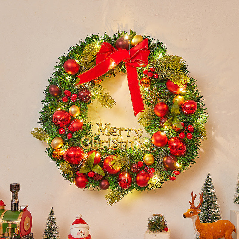Couronne de Noël lumineuse avec éclairage LED – Décoration festive de Noël
