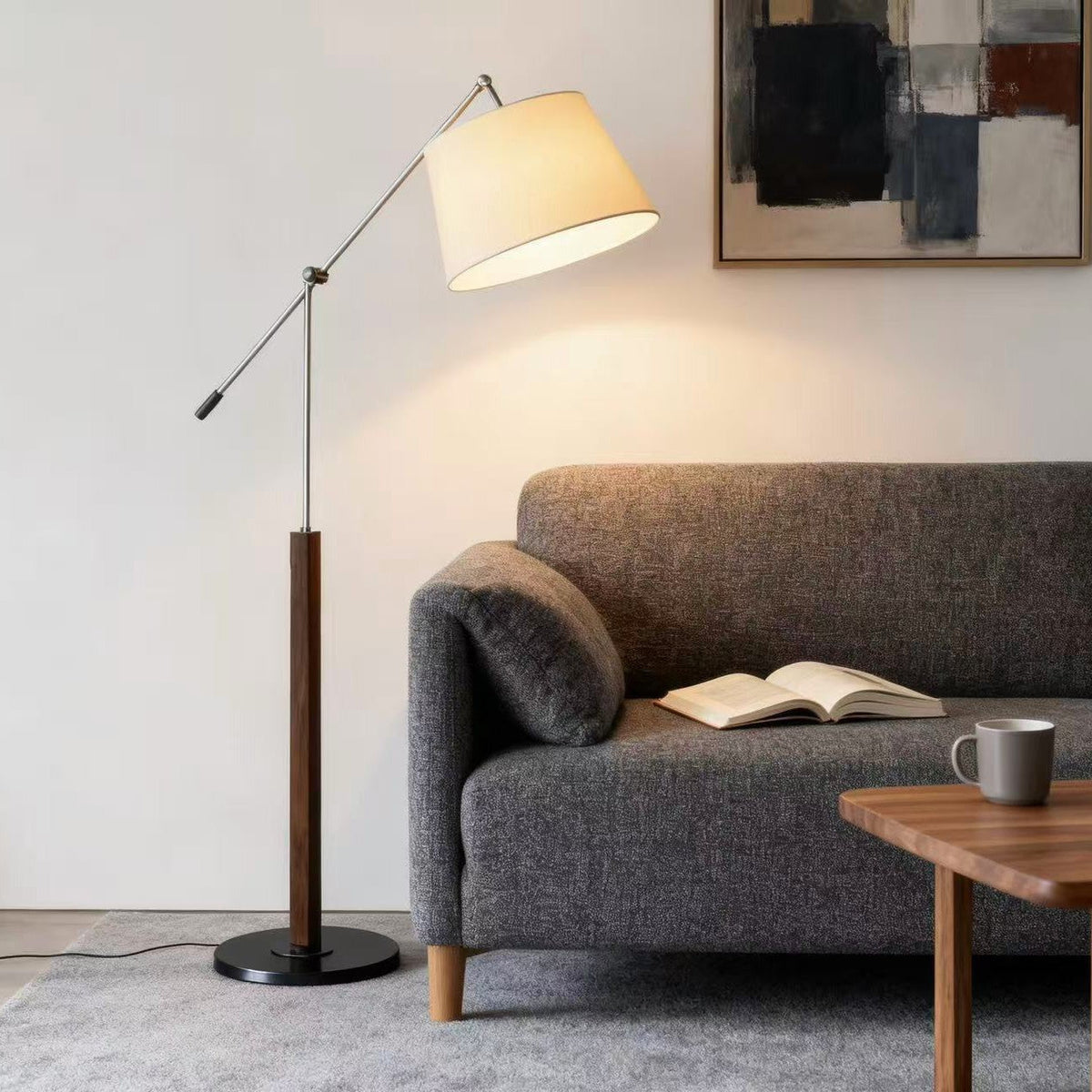 Lampe sur Pied Réglable avec Bras Pivotant – Lampe Design Fonctionnelle