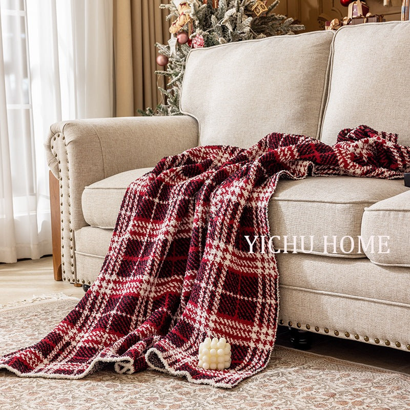Plaid à Carreaux – Couverture Douce et Chaleureuse