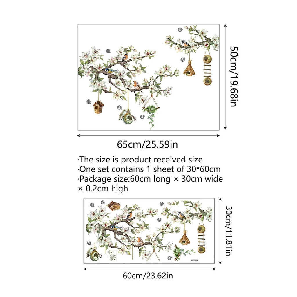 ✨DERNIER JOUR : 70 % DE RÉDUCTION ! - 💐 Autocollant de fenêtre avec bouquet floral coloré 🖼️ (Amovible sans laisser de traces)
