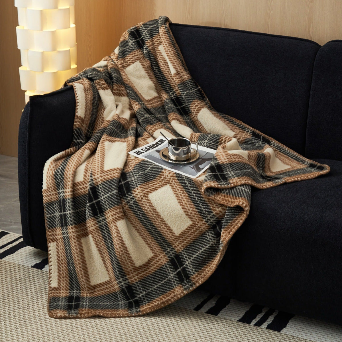 Plaid en Fleece Doux – Couverture Chaude et Décorative pour Canapé
