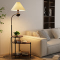 Lampadaire avec Table d'Appoint – Lampe Design Économisant de l'Espace pour le Salon