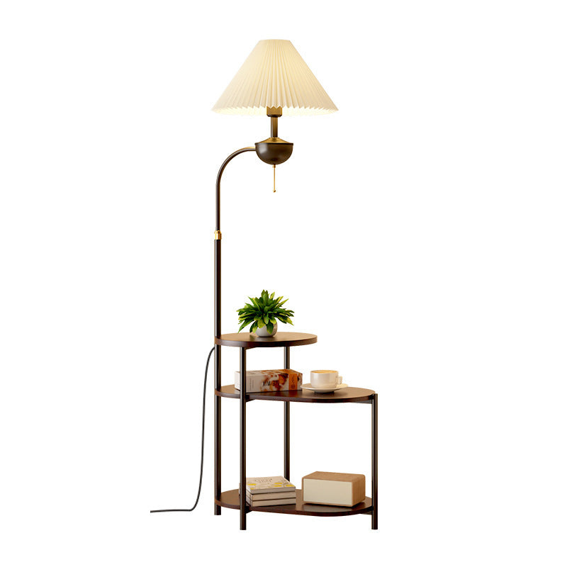 Lampadaire avec Table d'Appoint – Lampe Design Économisant de l'Espace pour le Salon