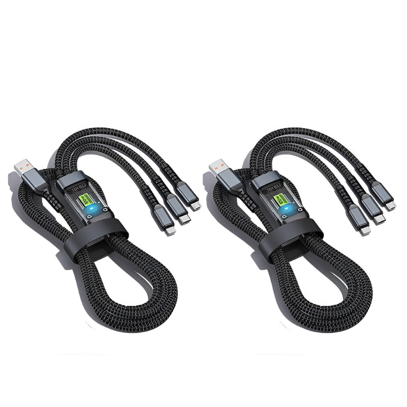 Câble de Chargement 1+1 GRATUIT : Câble de Charge Rapide Universel 3-en-1 100W