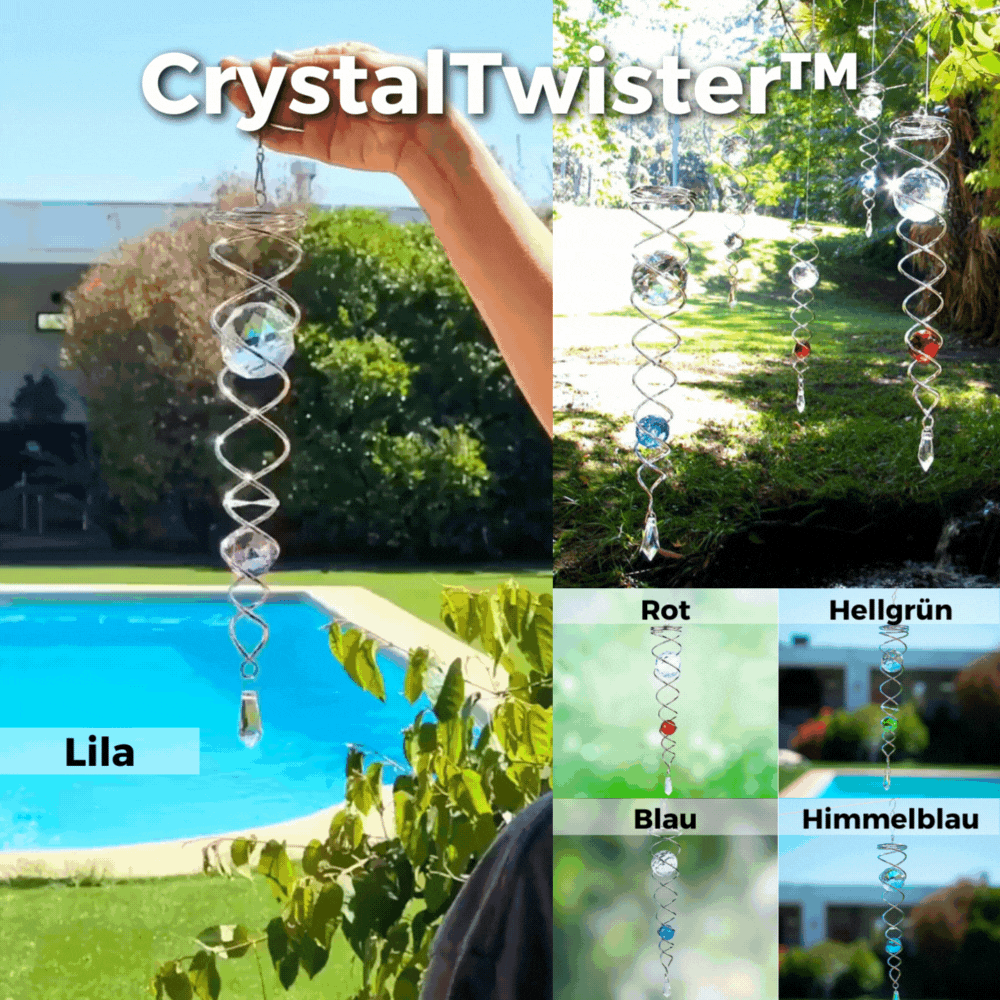 1+1 GRATUIT | CrystalTwister - Spirale Métallique en Cristal Mobile