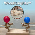 WoodKnights | Jeu de combat avec ballons en bambou | Jeu d'adresse en bois fait main | Inclus 100 ballons – Pour la famille, les amis et les fêtes